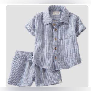 Little planet by carters two piece organic gauze set NWT